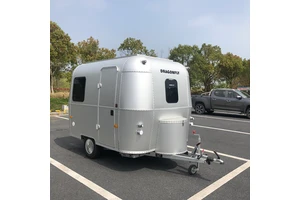Riveted Aluminum Travel Trailer | Lightweight Towable Camper | Retro Style Camping Caravan
