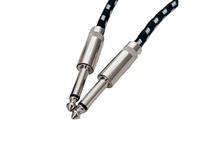 3 Meter Long Straight 6.5MM MONO JACK Guitar Cable Nylon Braided 6.35/6.5mm Jack Instrument Aux Cable