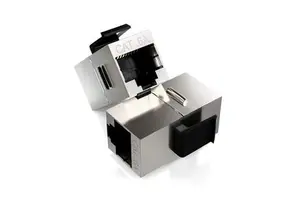 STP Shielded RJ45 Female to Female Coupler, CAT6A Inline Keystone Jack for 23AWG Cable