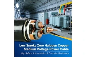 CE Certified 8.7kV 15kV MV Power Cable Fire Resistant LSZH Copper Wire for Airport Hospital Substation Building Construction