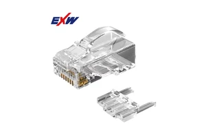 8Pin Cat6 RJ45 Connector Cat6 Modular Plugs Cat 6 Network Ethernet UTP Cable RJ45 Crystal Plug