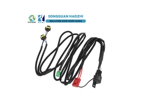 Motorcycle LED Spotlight Switch One to Two Headlight Wiring Harness for Car Left Right Flash Far Near Light Cable Assembly