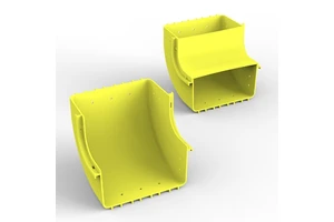 Yavuz Pano Aydinlatma 200 mm ABS Fiber Optic Cable Tray Data Centers Yellow Concave Design Self-extinguishing Flame Retardant