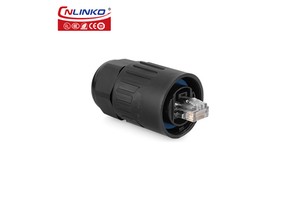 Cnlinko Waterproof Rj45 Ethernet Cable Connectors Rj45 12V Network Connector For Outdoor Signal,DMX Lighting