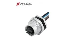 17-Pin M12 Straight Panel Receptacle Cable IP67 Wiring Harness with Code for Automobile Application