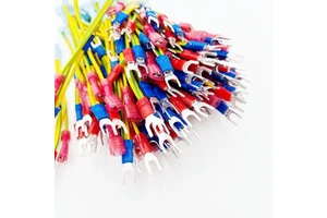 Custom fork terminal wire harness for industrial equipment