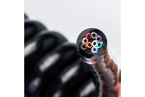 Factory Price CE Customized 5 6 8 10 Core Vehicle Used Spring Cable Shielded Spiral Data Cables Pu Spiral Coiled Ethernet Cable