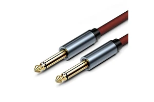 Xput High Quality Low Noise OFC Instrument Cable Male to Male 6.35MM TS Mono Audio Wire for Guitar Equipment