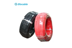 Slocable High Voltage XLPE Double Insulated Copper Wire 6mm 4mm Solar Cable PVC PE DC AC 1500V 50A Solar Energy System