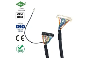 Dual 8-core Shielded Multi-core LVDS Screen Cable 30P Panel Mount Universal 20276 Drag Chain Cable for Industrial Panel PC Cable