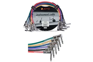 Joyo CM-05 6-Pack 1.2 ft Metal Guitar Patch Cable