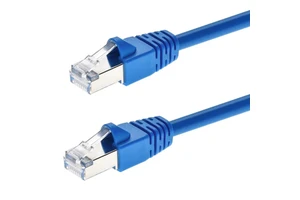 EnergyCreative 6-Inch Blue Jumper Cable 26AWG 10G Pure Bare Copper Double Shielded RS485 Communication PVC Cables