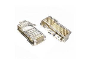 Coorle RJ45 Male Inverter Operation Panel 8P8C Crystal Head Network Transparent Ethernet Plug Connector L=26mm 100pcs/box