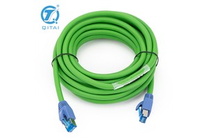 QX202 Shielded Cat5e/Cat6 Industrial Ethernet Cable Custom Length Metal RJ45 Network Bus Data Cable for Industrial Automation