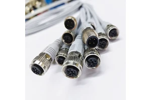 4 Core Cable Wiring Double Ends Custom M12 Connector Male and Female Cable Wire With M12 Connectors