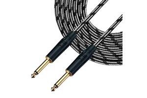 GTC039B Yinyu Premium Low Noise Instrument Cable 24AWG 6.35mm 1/4" OFC for Guitar/Keyboard