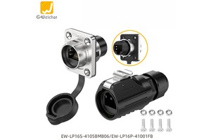 LP16 Waterproof IP67 EtherCon RJ45 Connector Gold-Plated Copper Alloy Contacts Male/Female Flange Mount 125V 1.5A For Network