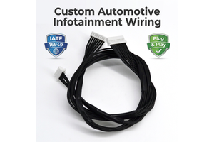 Custom Terminal Wire Harness with Copper Core PTFE Insulation IP66 Rated for Motorcycle & EV Applications
