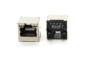 RJ45 Female PCB Connector with Led Light Vertical 8Pin RJ45 Socket Modular Jack