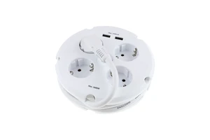 MQL Multi Outlets 4-Outlet Power Strip Extension Cord With 2 USB Ports 230V Universal Travel Adapter Flame Retardant PC Material