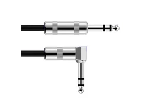 Factory Wholesale Right Angle Plug to TRS 6.35MM 1/4 Instrument Cable Electric Guitar Cables