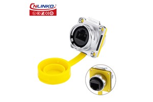 CNLINKO DH24 RJ45 Ethernet LAN RJ45 Industrial Connector Metal Waterproof Rj45 Plug