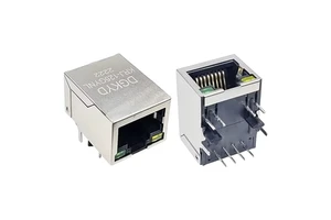 DGKYD 100M Integrated Filter Female RJ45 Network Connector 8PIN Green & Yellow LED Shielded Facing For Ethernet Connectivity