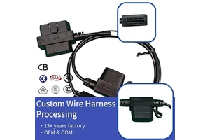 Integrated OBDII Type Male to Female Wiring Harness with Molex 43025 Micro Connector for Multi-Vehicle Diagnostic Communication