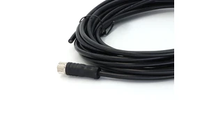 KRONZ Pre-assembled Cable Connector Assembly Cable Straight 3/4/5/6/8 Pin A/B Code PVC Shieled Industrial M8 Female Connector