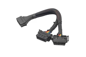 Customized OBD 16PIN Full Core Double Female Harness Custom Electronic Car Wiring Harness for Automobile Applications NO STOCK