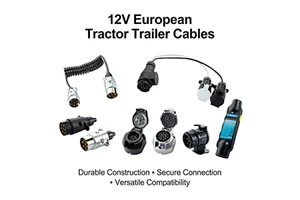 2/3/7/13 Pin European Style 12V Trailer Plug Cables Wire Harness Weatherproof Copper Conductor PVC Nylon Automobile Towing