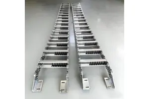 Yodel Flexible Mining Machine Parts Closed Steel Cable Carrier Steel Aluminum Transmission Conduit Flex Metal Drag Chain