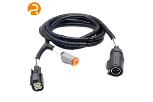 Custom Industrial Aluminum Conductor Adapter Multi Connector Harness PVC Corrugated Tube 100mm 12V Machinery Automation Vehicle