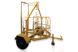 SKYFLEE SK15 Telecom FTTx Solutions Fiber Cable Transport Trailer AC 220V Power 350kg Capacity 2-Year Warranty SDK LC Connector