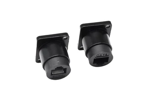 RJ45 Module D-type Rectangle Male Socket CAT6 Connector Automotive Copper Housing IP67 25A 230V