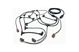 Custom 5 Channel Probe Solenoid Control Wiring Harness GX20 Aviation Connector M12 Tee Custom Industrial Cable