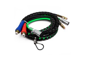 15ft 3 In 1 ABS Trailer Electric Cable Air Line Hose Kit Airline Air Hose Wrap 7 Way Electrical Cable