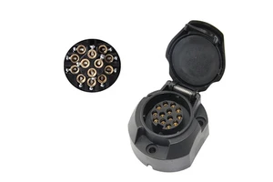 13 Pins European Standard Trailer Socket Trailer Connector Power Socket Trailer Accessories 12V/24V
