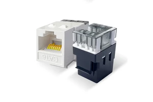Manufacturer's Category 6a Unshielded 180 RJ45 Keystone Jack Panel Mount Ethernet Connector RPS-1069 2-Year Warranty