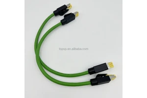 Custom M12 a X D Coded 4 8 Pin RJ45 Profinet EtherCAT Ethernet Cable Assembly High Flexibility Double Shielded Wire Harness