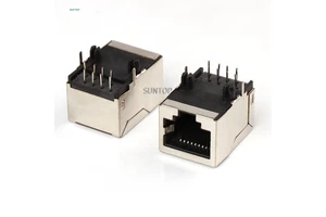 SUNTOP RJ45 connector network plug 54-8P8C 8cores 8P8C female RJ45 connector for PCB with shield