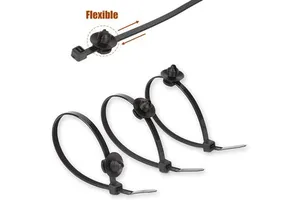 Universal 7 Sizes Car Wire Loom Routing Clips New Push Mount Cable Zip Tie with Car Clips