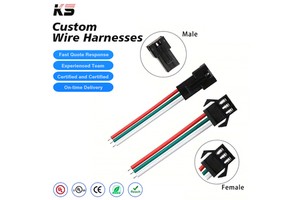 Custom Jst 2 3 4 5 Pin SM Male & Female 2PIN 3pin 4pin 5pin Wire Cable Jst Sm 4 Pin Wire Harness