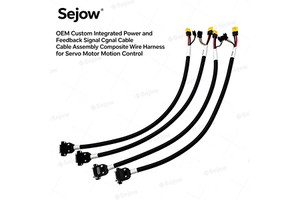 OEM Custom Integrated Power and Feedback Signal Cable Assembly Composite Wire Harness for Servo Motor Motion Control