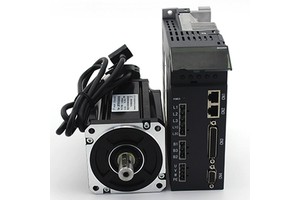 LICHUAN Servo Motor 1kw Nema 34 80ST-04025+A4 4N.M with Brake Ac Servo Engine Motor Cnc Servos Driver with Encoder Cable Kit