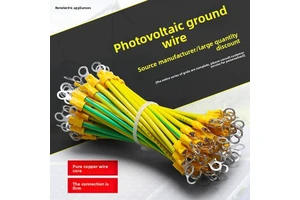 Solar PV Equipment Grounding Wire Kit Bare Copper Jumper Cable Tray Electrical Panel Bonding (Green-Yellow RoHS/CE)