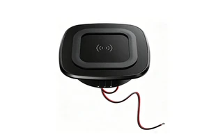 Flush Mount Car Wireless Charger 15W 12V 24V 61mm Cutout Vehicle Retrofit Wireless Charging Embedded for Bus Passenger Tractor