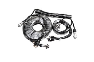 7 Cores Automotive Truck Trailer Video Cable with 4 PIN Aviation Connector Cable for 4channels Cameras and Splitter Monitor