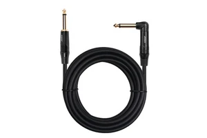 Guitar Cable 10ft 1/4 Inch TS Straight Angle PVC Jacket Instrument Cord for Electric Guitar/Bass Keyboard Projector Microphone