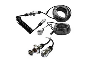 Suzi Coil 7-Pin Trailer Connector Plug Cord Wire Cable Round Pin Electrical Truck to Trailer Cable for Automobiles